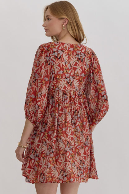 Fall Floral Dress