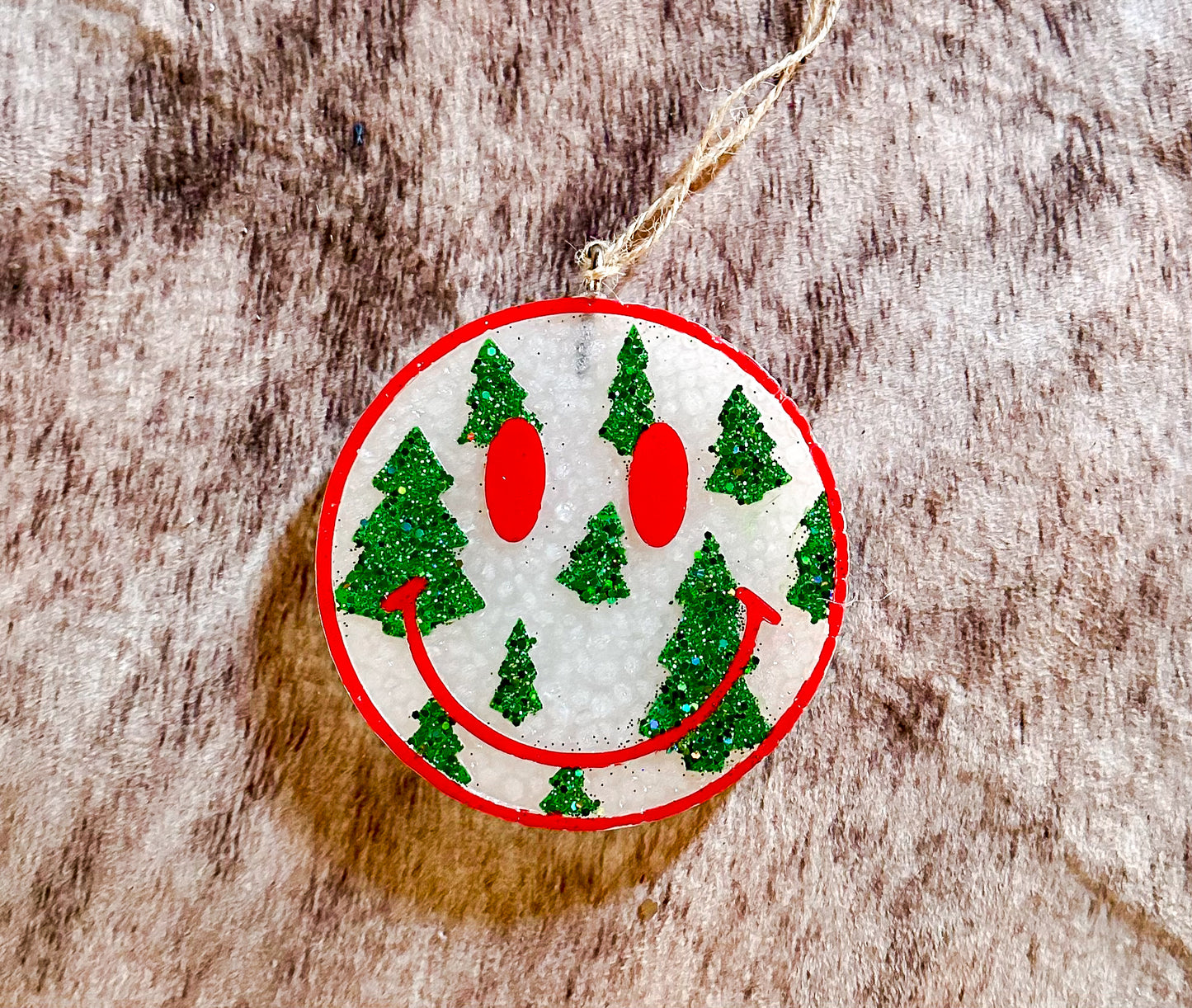 Christmas Tree Smiley Face Freshie